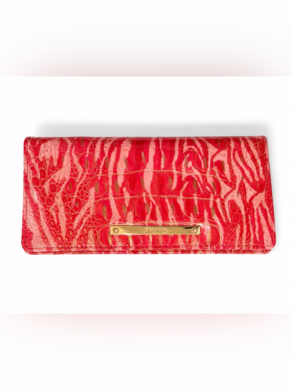 Brahmin pink zebra wallet